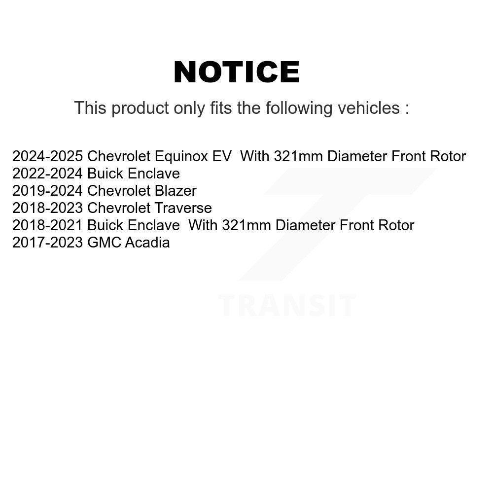 Drilled Slot Brake Rotor Front Rear Kit For Chevrolet Traverse GMC Acadia Blazer
