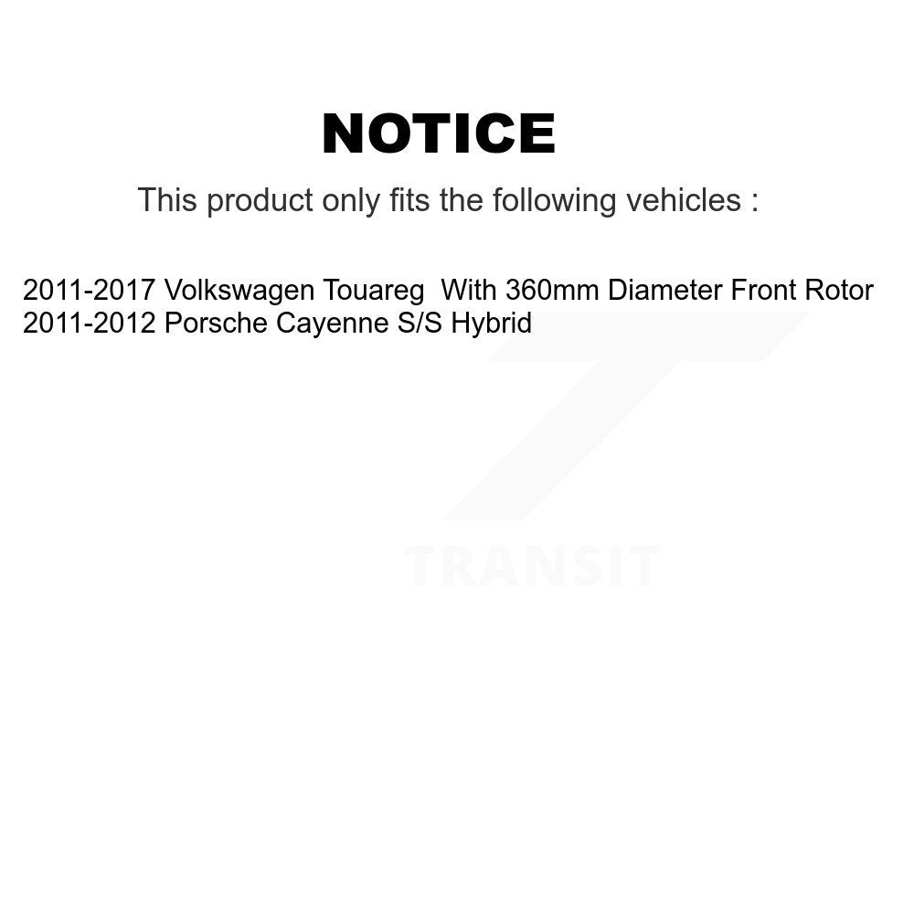 Drilled Slot Disc Brake Rotors Front Kit For Volkswagen Touareg Porsche Cayenne