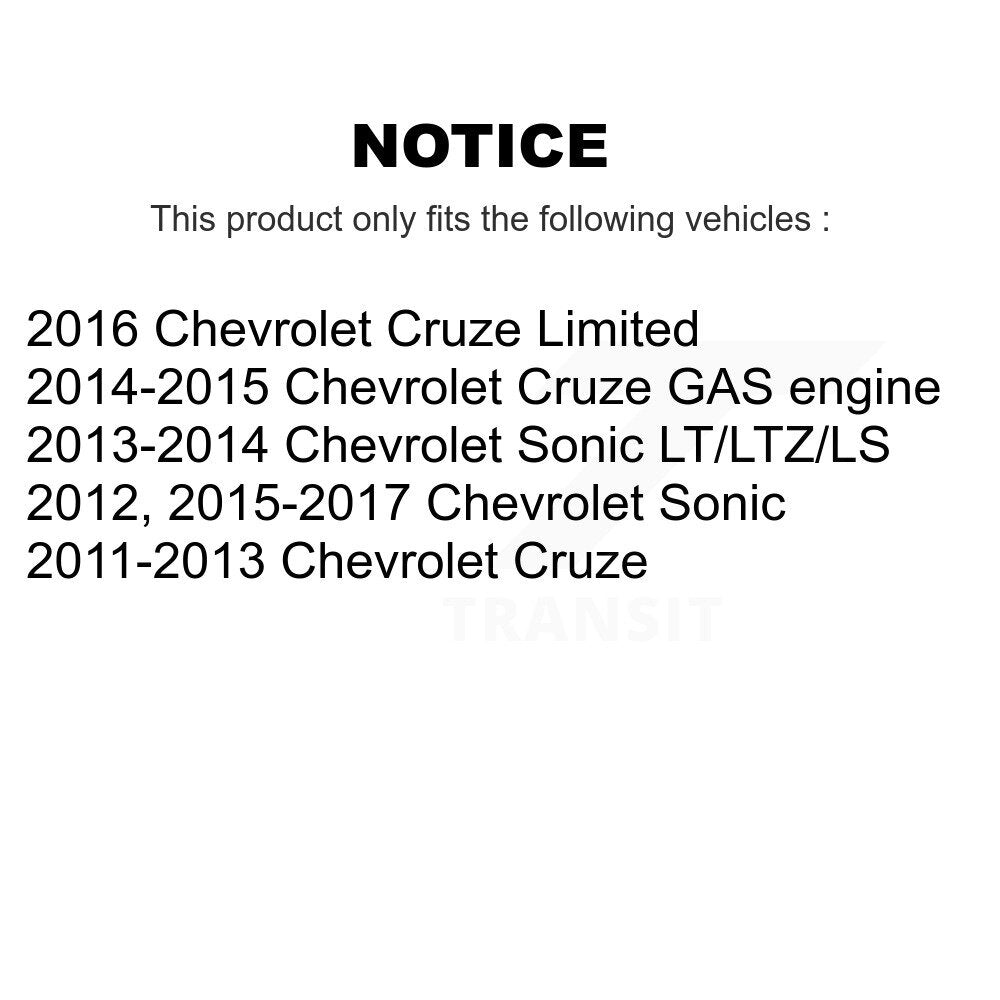Drilled Slot Brake Rotor Ceramic Pad Front Kit For Chevrolet Cruze Sonic Limited