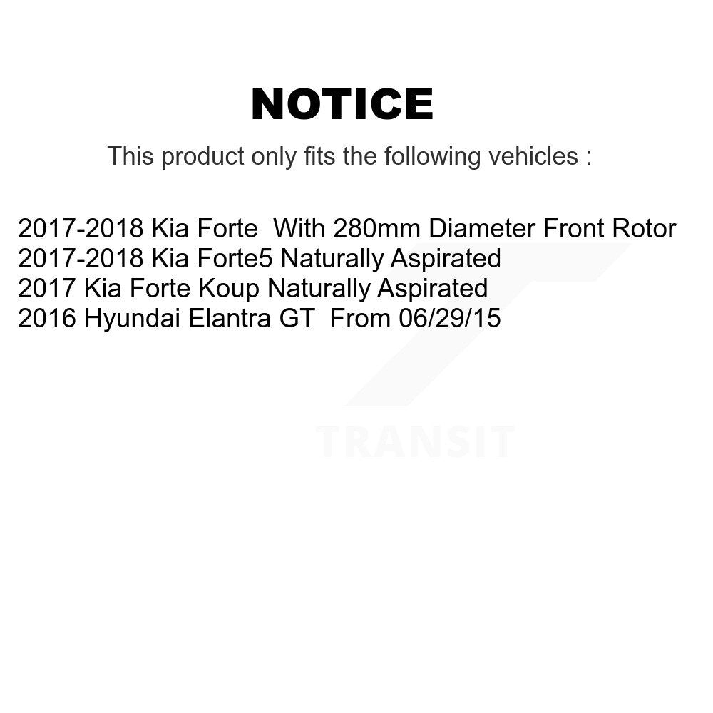 Drilled Slot Brake Rotor & Ceramic Pad Front Rear Kit For Hyundai Elantra GT Kia