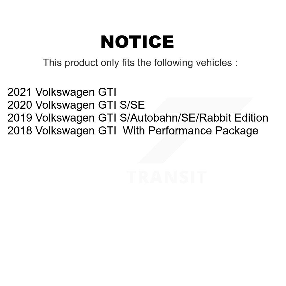 Coated Drill Slot Disc Brake Rotor Ceramic Pad Front Rear Kit For Volkswagen GTI