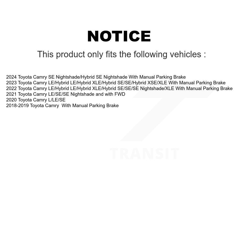 Coated Drilled Slot Disc Brake Rotor Ceramic Pad Front Rear Kit For Toyota Camry
