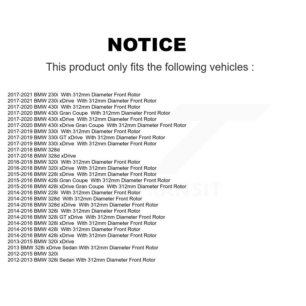 Drill Slot Brake Rotor Semi-Metallic Pad Front Kit For BMW 328i xDrive 330i 320i