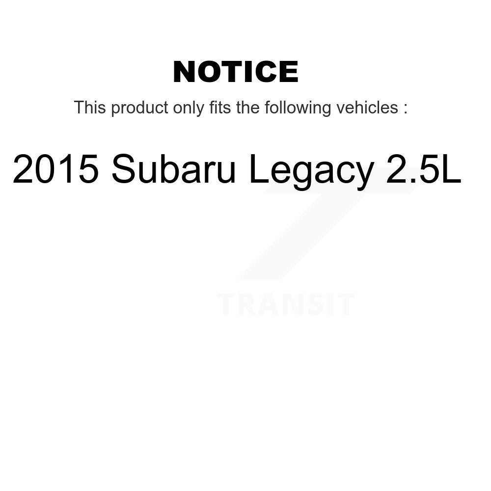 Drilled Slot Brake Rotor Semi-Metallic Pad Front Kit For 2015 Subaru Legacy 2.5L