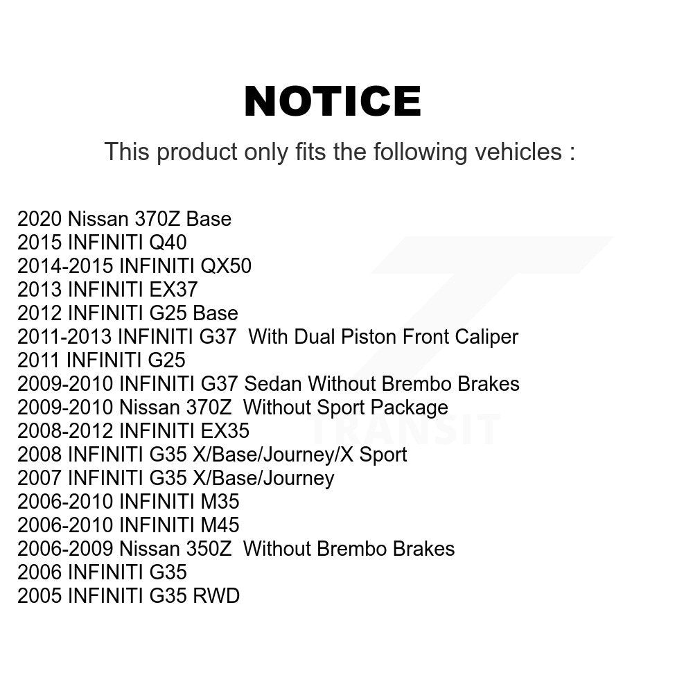 Drilled Slot Brake Rotors Semi-Metallic Pad Front Rear Kit For INFINITI G37 EX35