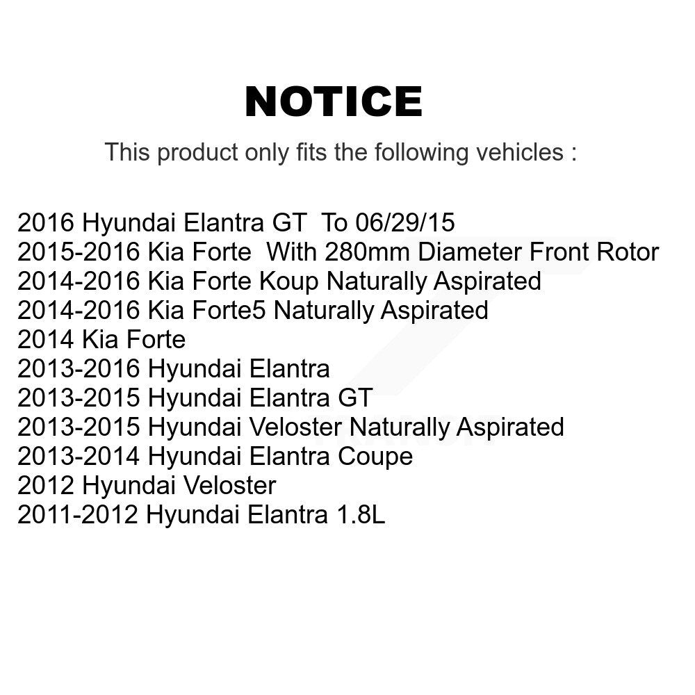 Drilled Slot Brake Rotor Semi-Metallic Pad Front Rear Kit For Hyundai Elantra GT