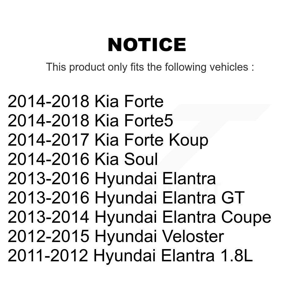 Drilled Slot Brake Rotor & Semi-Metallic Pad Rear Kit For Hyundai Elantra Kia GT