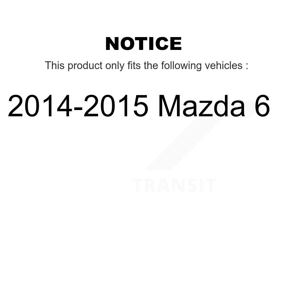 Drilled Slot Disc Brake Rotor & Semi-Metallic Pad Rear Kit For 2014-2015 Mazda 6