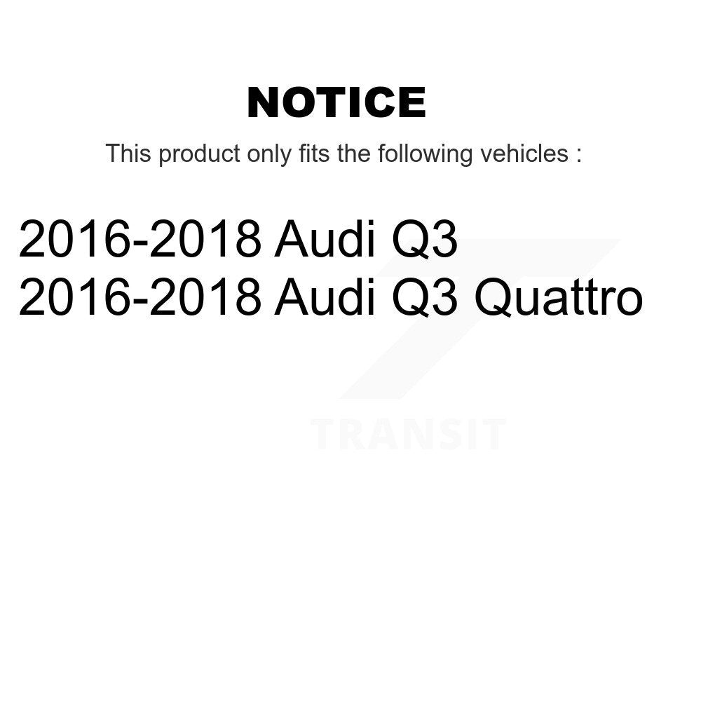 Drill Slot Disc Brake Rotor Semi-Metallic Pad Front Rear Kit For Audi Q3 Quattro