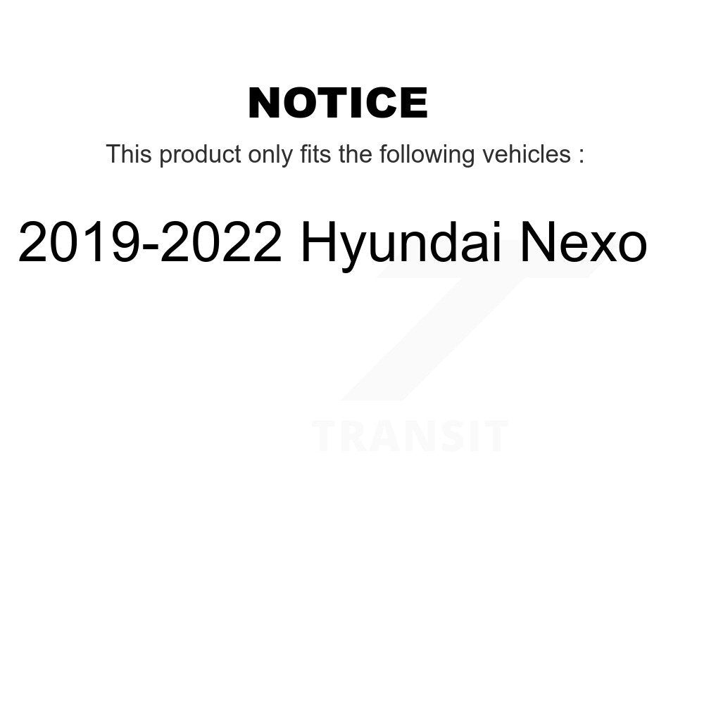 Drilled Slot Brake Rotors Semi-Metallic Pad Front Kit For 2019-2022 Hyundai Nexo