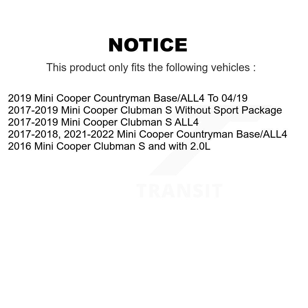 Drilled Slot Brake Rotors Semi-Metallic Pad Front Kit For Mini Cooper Countryman