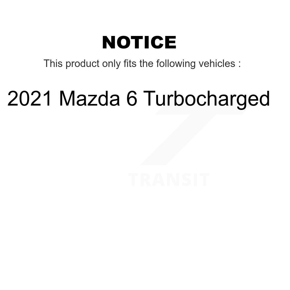 Drill Slot Brake Rotor Semi-Metallic Pad Front Kit For 2021 Mazda 6 Turbocharged
