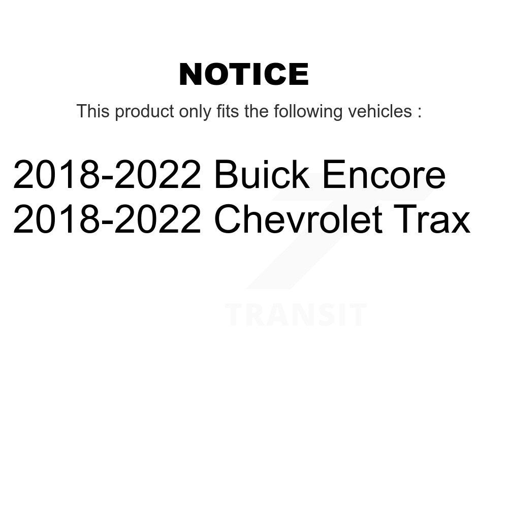 Drilled Slot Brake Rotor & Semi-Metallic Pad Rear Kit For Buick Encore Chevrolet