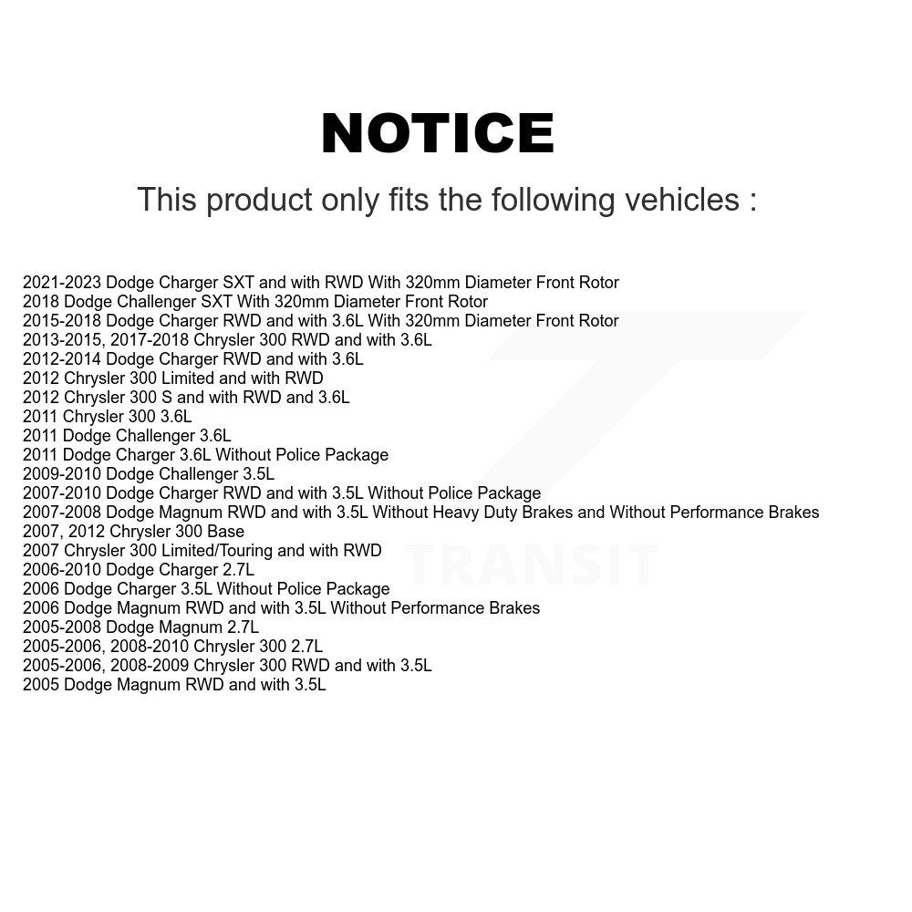 Drill Slot Brake Rotor Ceramic Pad Front Rear Kit For Dodge Charger Chrysler 300
