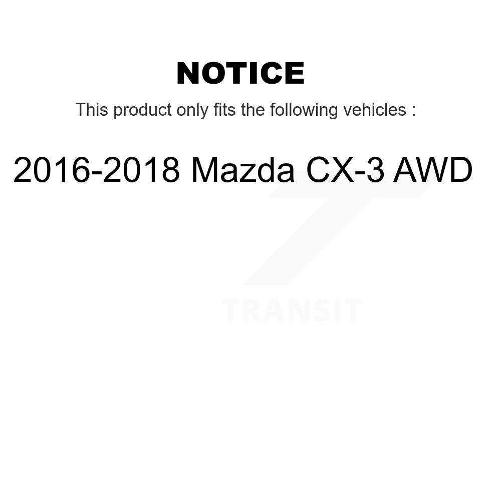 Drilled Slot Brake Rotor Ceramic Pad Front Rear Kit For 2016-2018 Mazda CX-3 AWD
