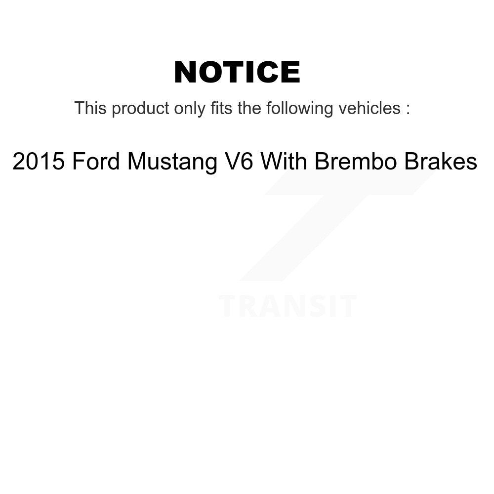 Drill Slot Brake Rotor Ceramic Pad Front Kit For Ford Mustang With Brembo Brakes