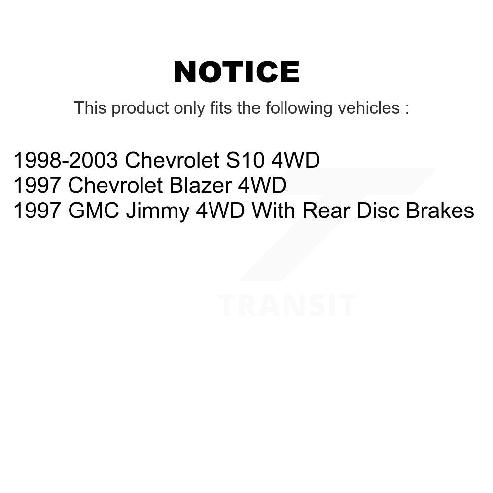 Semi-Metallic Brake Pads & Drum Shoe Front Rear Kit For Chevrolet S10 Blazer GMC