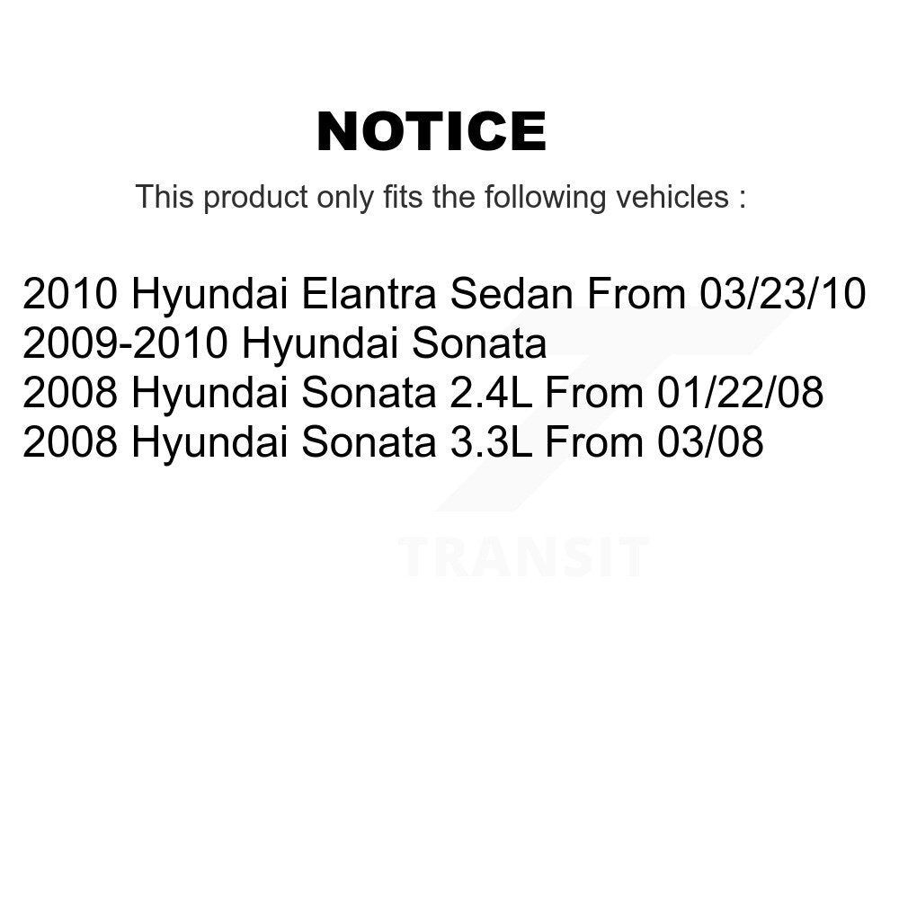 Semi-Metallic Brake Pads Parking Shoes Front Rear Kit For Hyundai Elantra Sonata