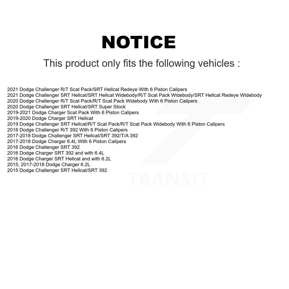 Semi-Metallic Brake Pads And Parking Shoes Front Rear Kit For Dodge Charger