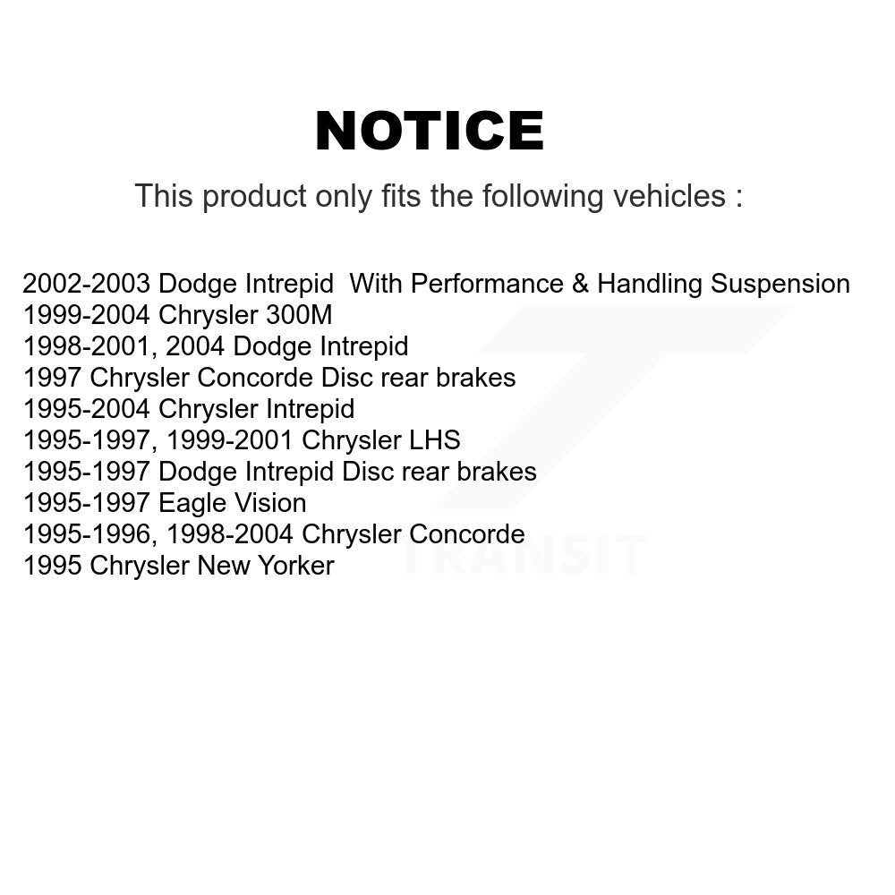 Semi-Metallic Brake Pads Parking Shoe Front Rear Kit For Chrysler Intrepid Dodge