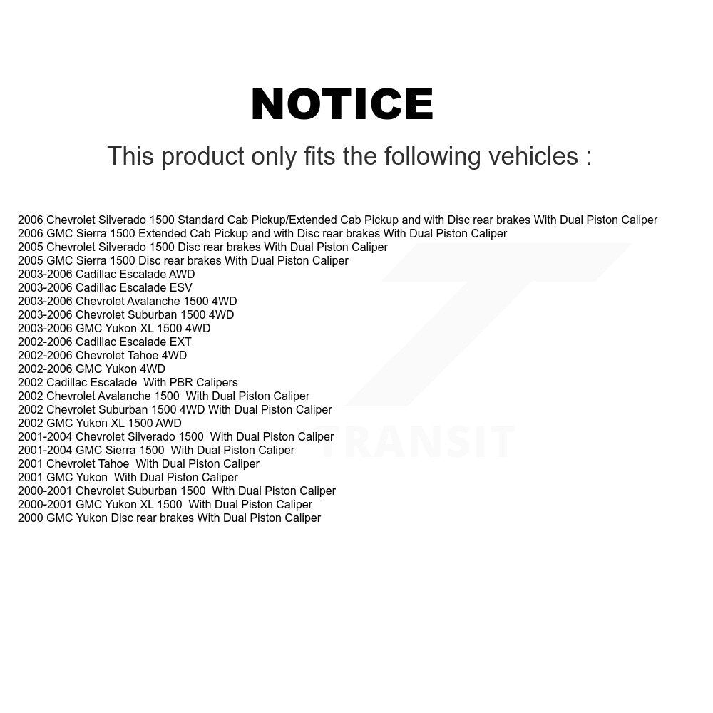 Semi-Metallic Brake Pads Parking Shoe Front Rear Kit For Chevrolet GMC Silverado