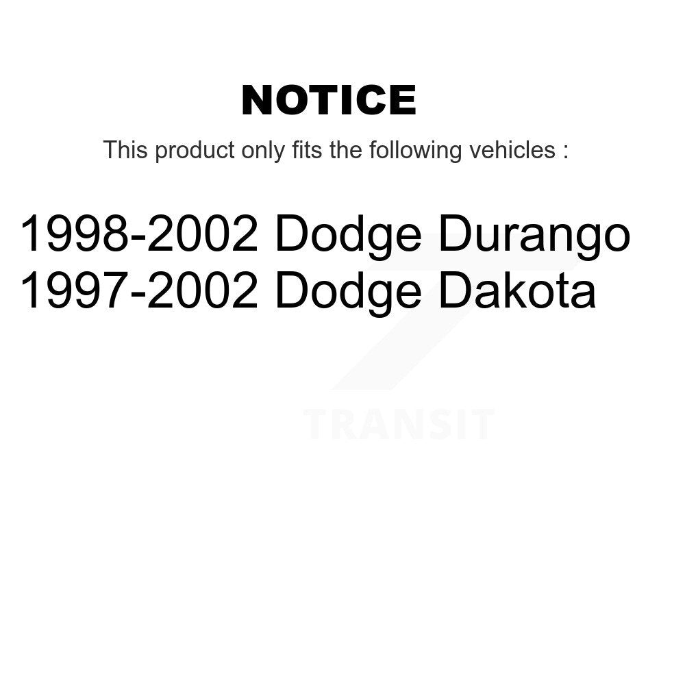 Coated Disc Brake Rotors Front Pair For Dodge Dakota Durango