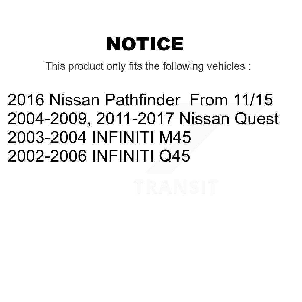 Coated Disc Brake Rotors Front Pair For Nissan Quest INFINITI Q45 M45