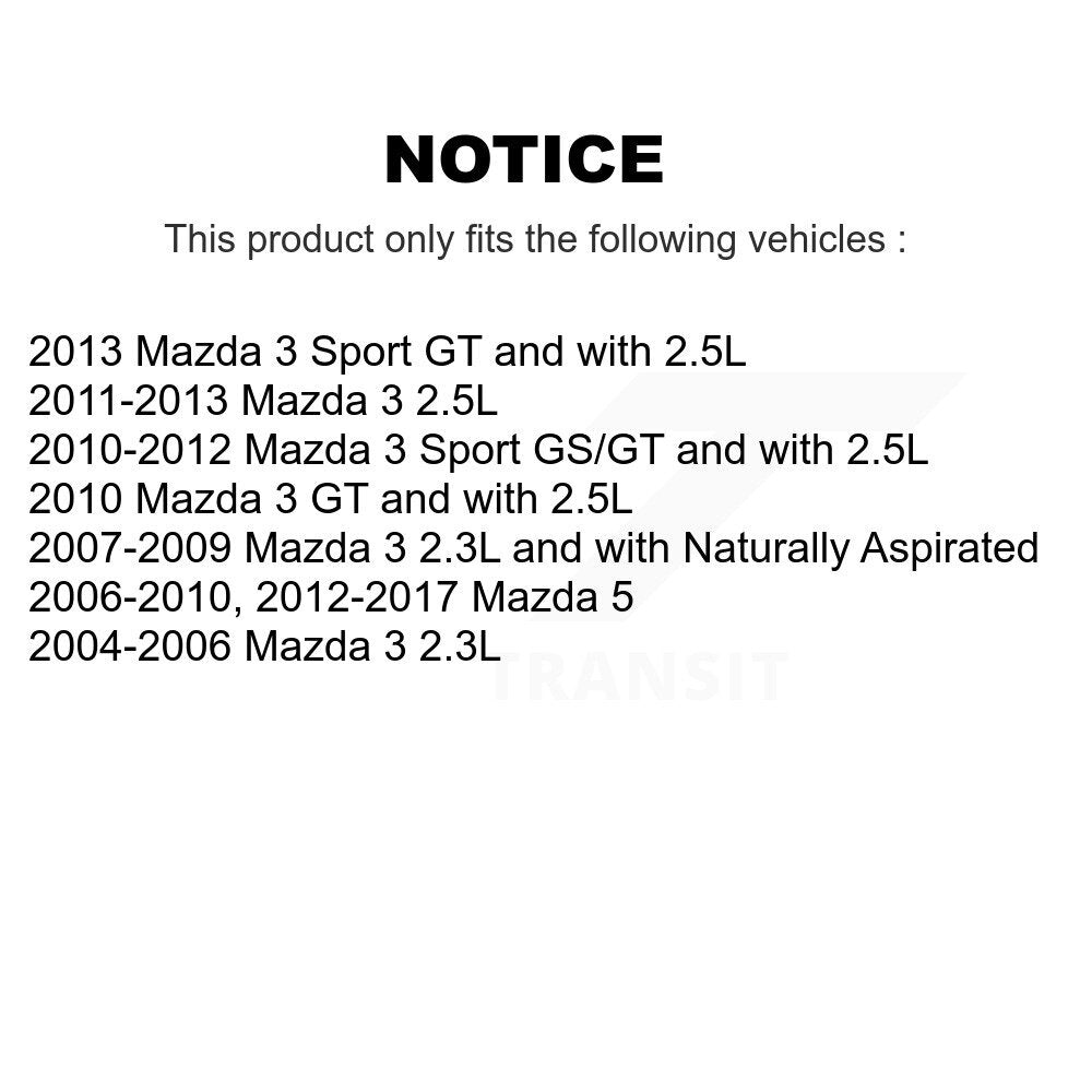Coated Disc Brake Rotors Front Pair For Mazda 3 5 Sport