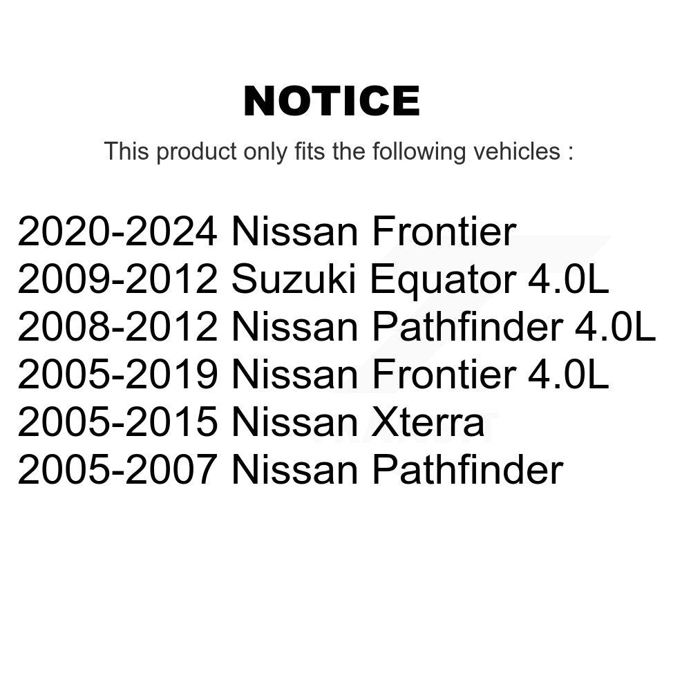 Coat Brake Rotor Front Pair For Nissan Frontier Pathfinder Xterra Suzuki Equator