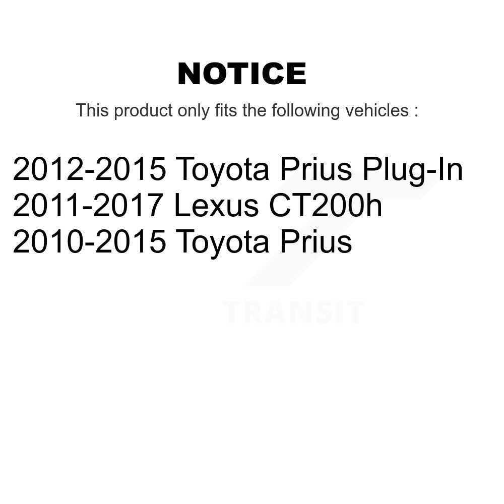 Coated Disc Brake Rotors Front Pair For Toyota Prius Lexus CT200h Plug-In