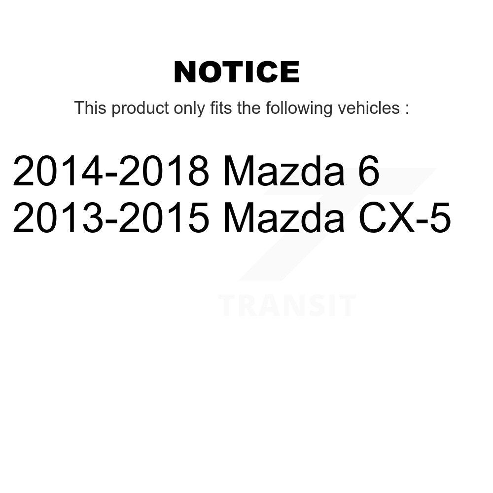 Coated Disc Brake Rotors Front Pair For Mazda CX-5 6
