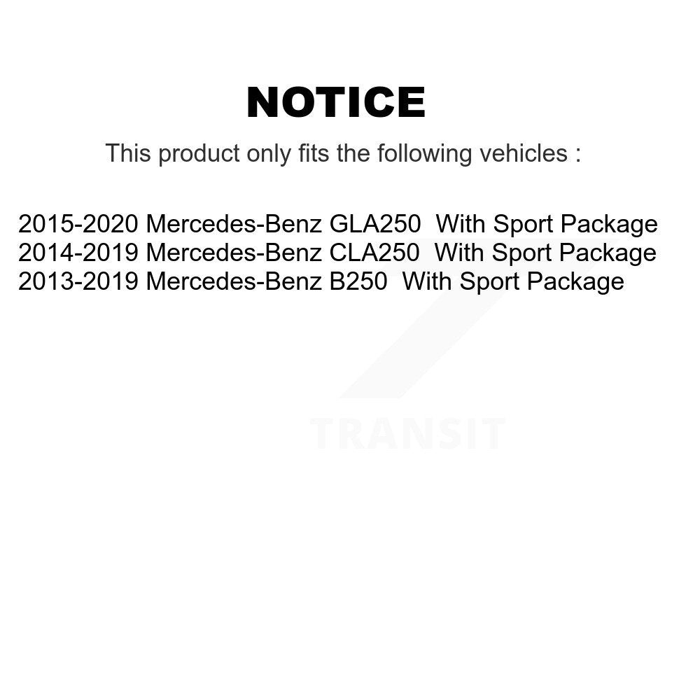 Coated Disc Brake Rotors Front Pair For Mercedes-Benz GLA250 CLA250 B250