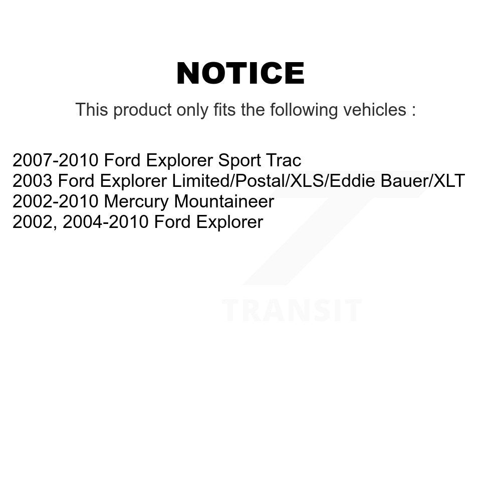 Coat Disc Brake Rotor Rear Pair For Ford Explorer Sport Trac Mercury Mountaineer