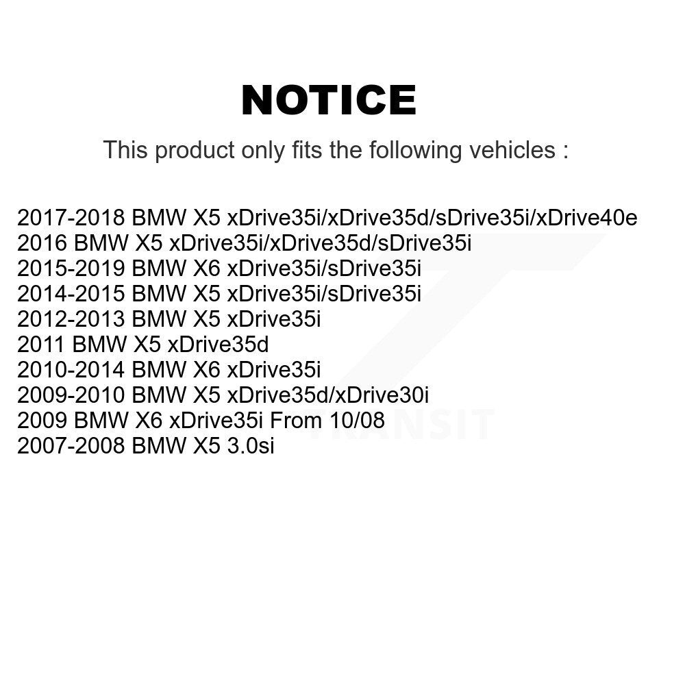 Coated Disc Brake Rotors Rear Pair For BMW X5 X6