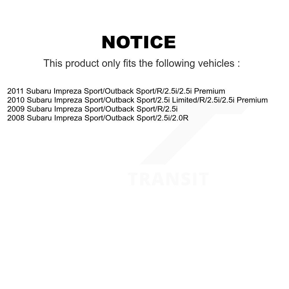 Coated Disc Brake Rotors Front Rear Kit For Subaru Impreza