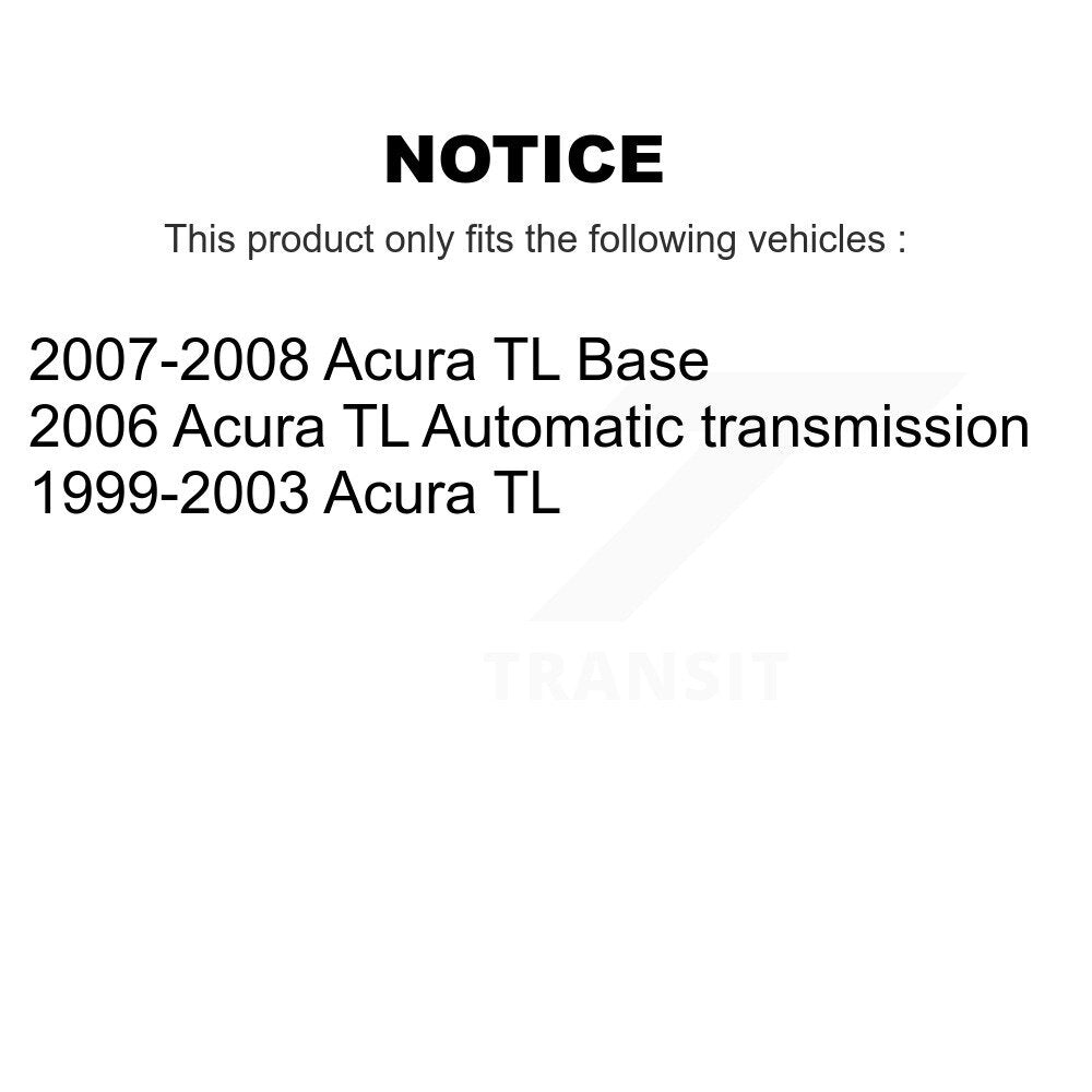 Coated Disc Brake Rotors Front Rear Kit For Acura TL