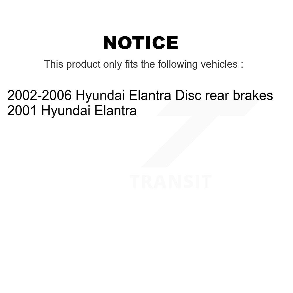 Coated Disc Brake Rotors Front Rear Kit For Hyundai Elantra