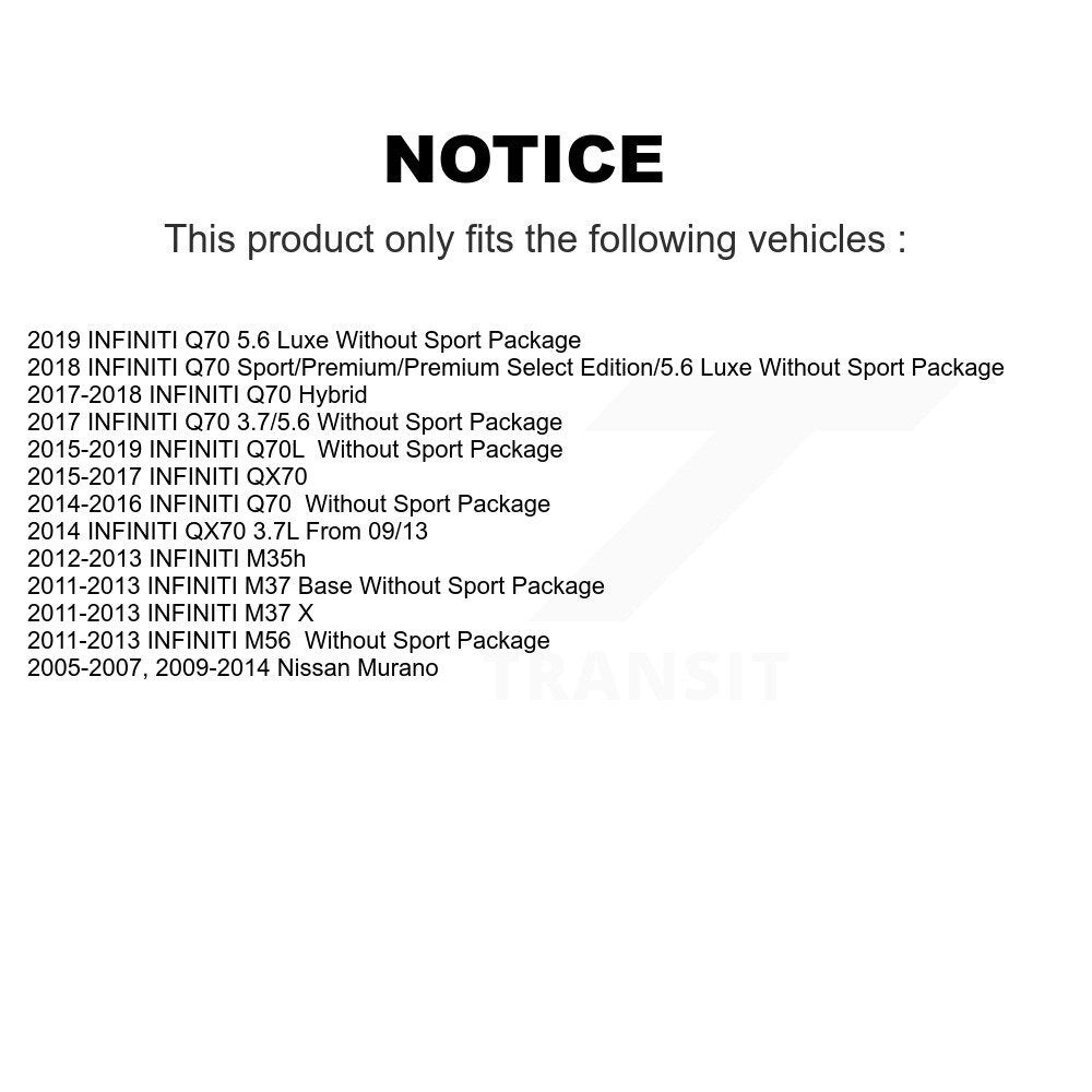 Coated Disc Brake Rotors Front Rear Kit For Nissan Murano INFINITI QX70