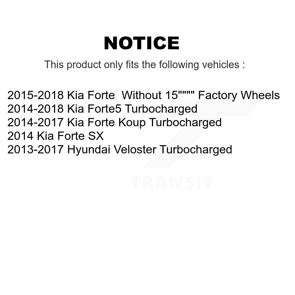Coat Disc Brake Rotors Front Rear Kit For Kia Forte Hyundai Veloster Forte5 Koup