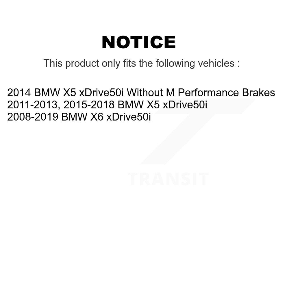 Coated Disc Brake Rotors Front Rear Kit For BMW X5 X6 xDrive50i
