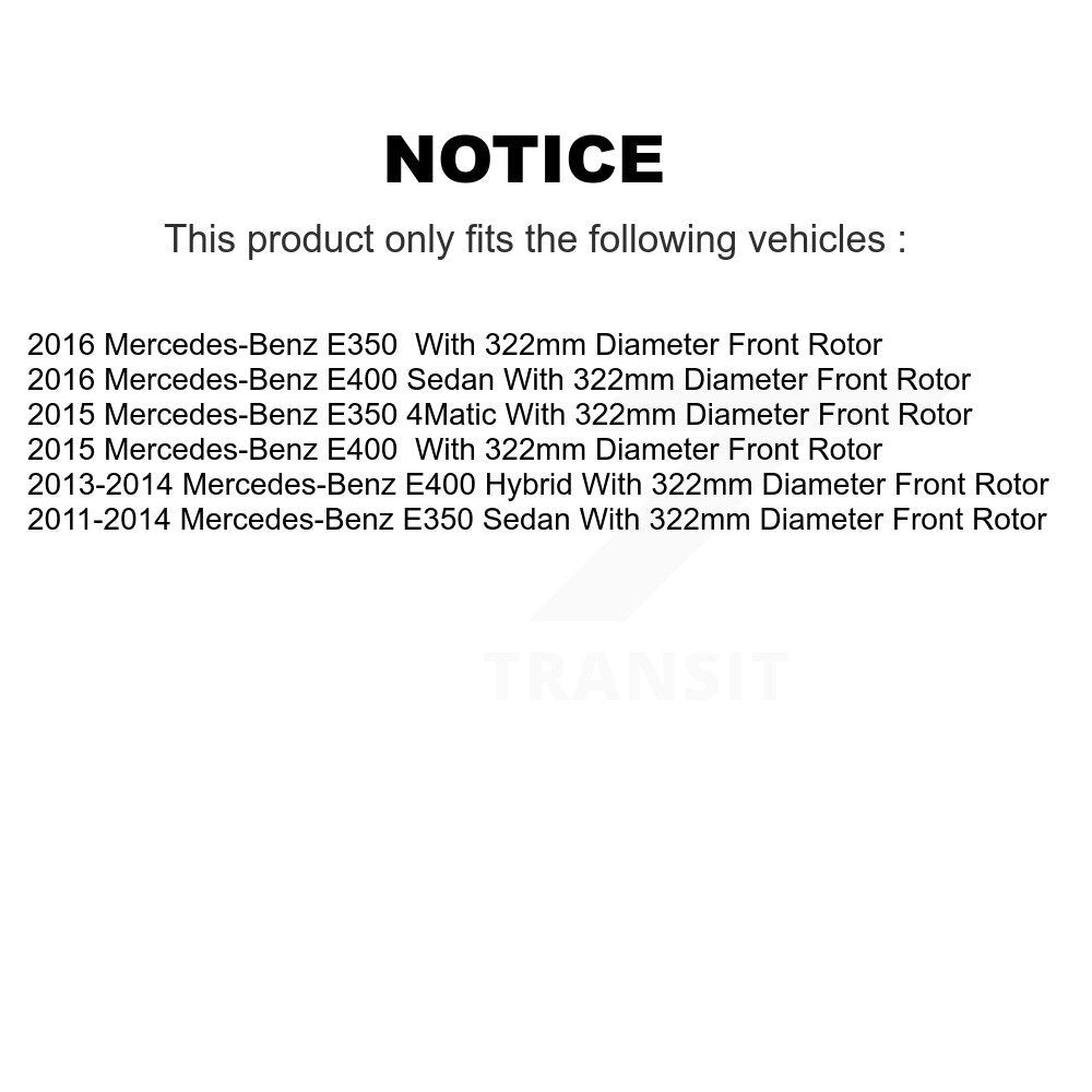 Coated Disc Brake Rotors Front Rear Kit For Mercedes-Benz E350 E400