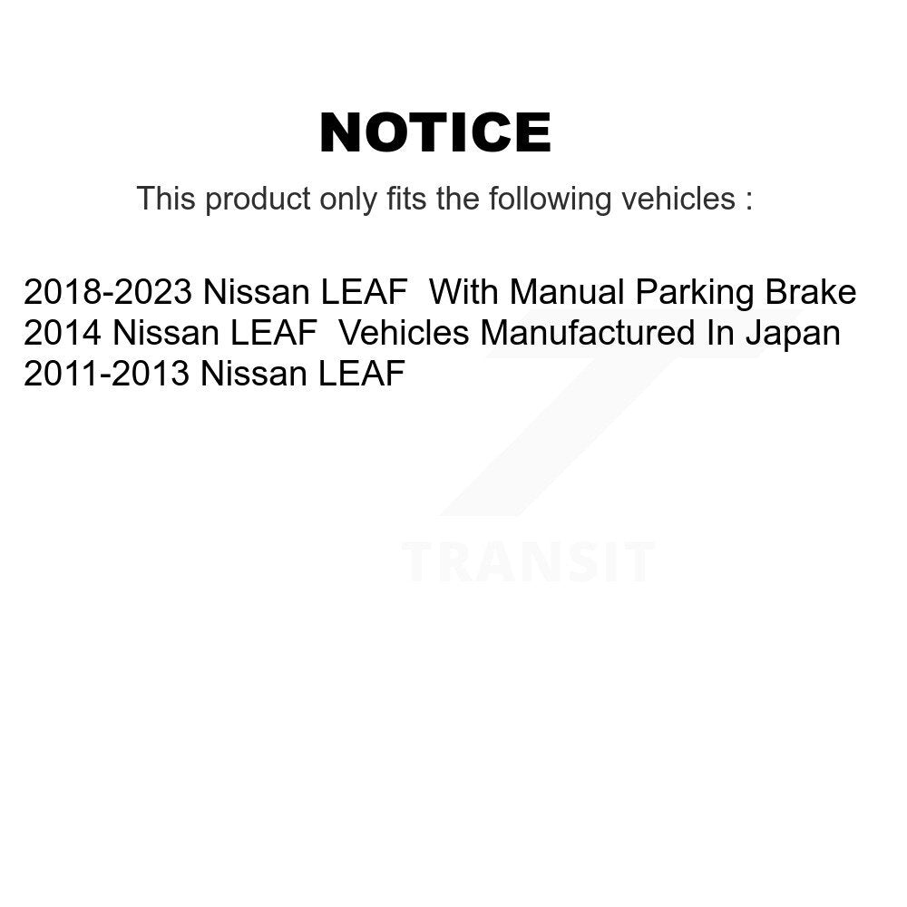 Coated Disc Brake Rotors Front Rear Kit For Nissan LEAF