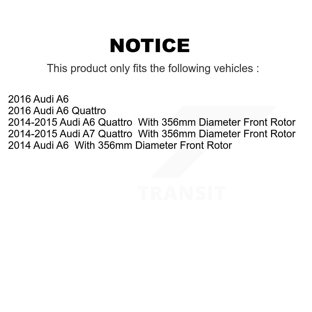Coated Disc Brake Rotors Front Rear Kit For Audi A6 Quattro A7