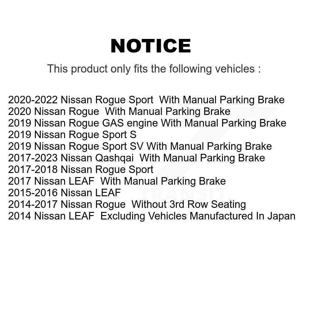 Coated Disc Brake Rotors Front Rear Kit For Nissan Rogue Sport Qashqai LEAF