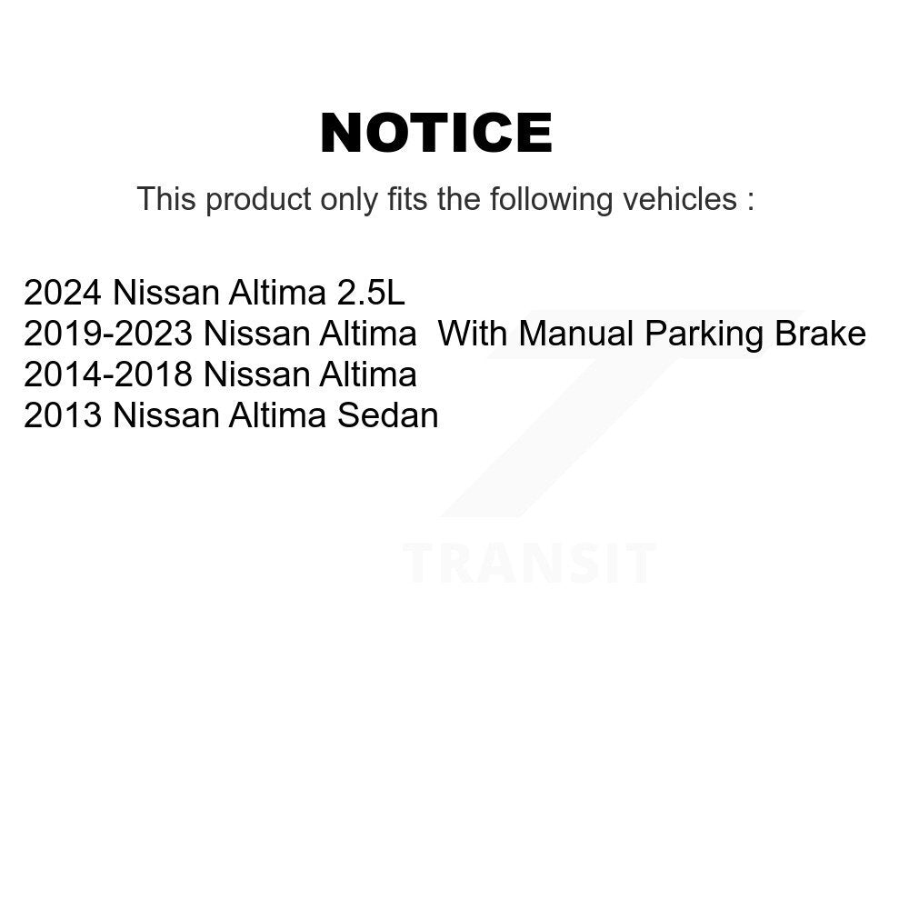 Coated Disc Brake Rotors Front Rear Kit For Nissan Altima