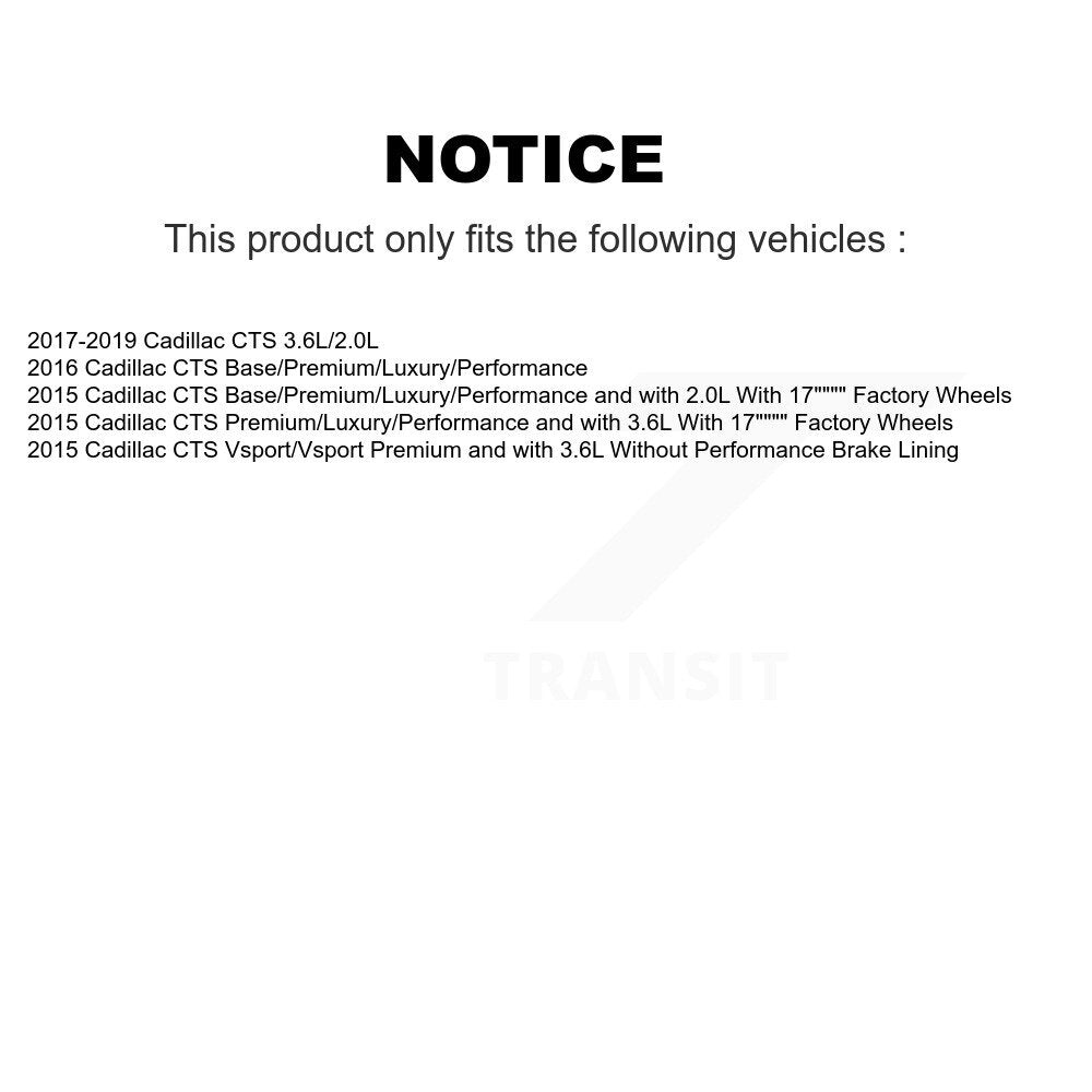 Coated Disc Brake Rotors Front Rear Kit For Cadillac CTS