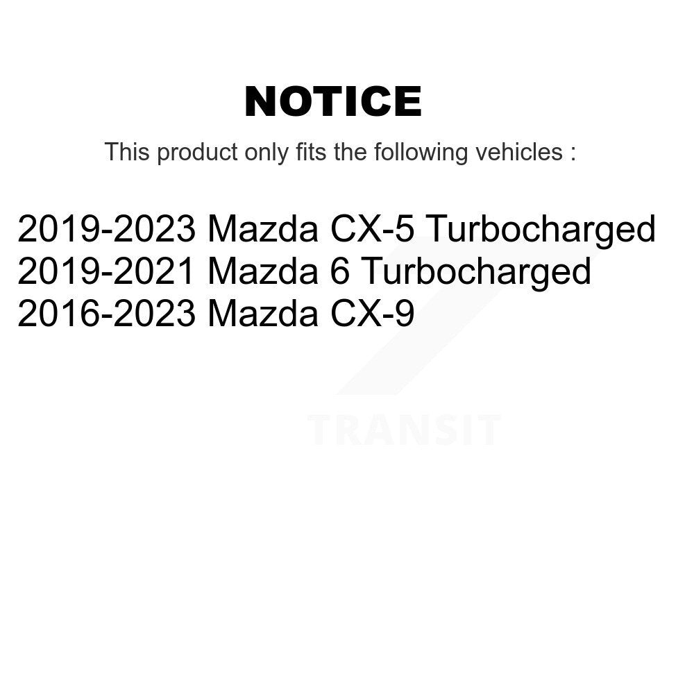 Coated Disc Brake Rotors Front Pair For Mazda CX-5 CX-9 6