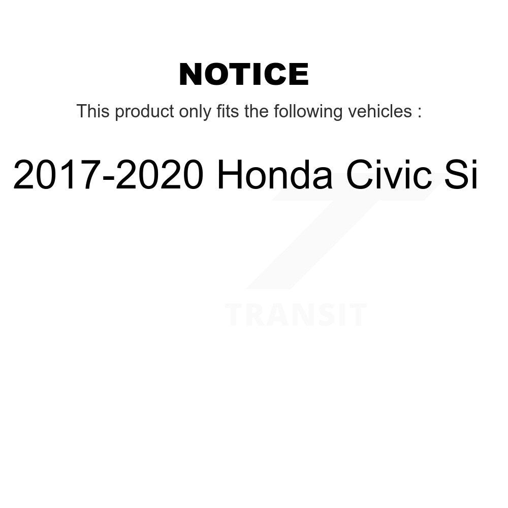 Coated Disc Brake Rotors Rear Pair For 2017-2020 Honda Civic Si