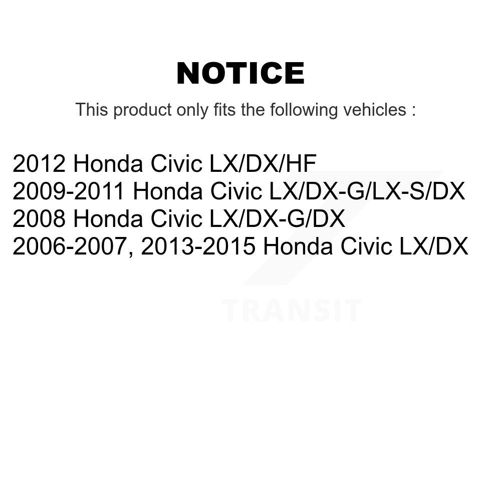 Coated Brake Drums Rear Pair For Honda Civic