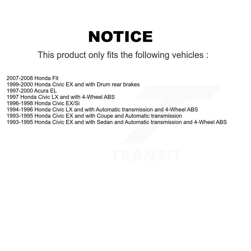 Disc Brake Rotors Drums Kit Front Rear For Honda Fit Civic Acura EL